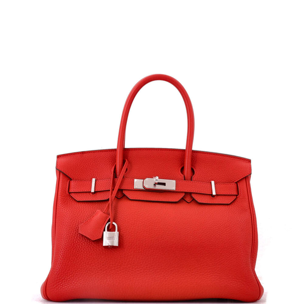 Hermes Birkin 30 Red Togo with Palladium Hardware